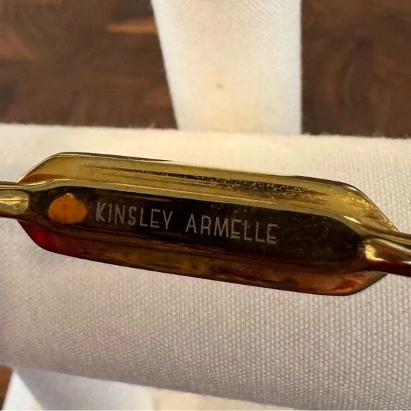 Kinsley Armelle Gold and White Stone Cuff - Picture 4 of 4